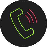 Phone Call Glyph Circle Icon vector