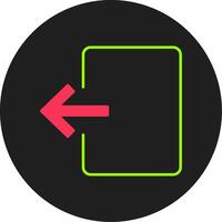 Exit Door Glyph Circle Icon vector