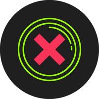 Cancel Glyph Circle Icon vector