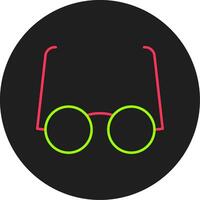Goggles Glyph Circle Icon vector