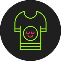 Shirt Design Glyph Circle Icon vector