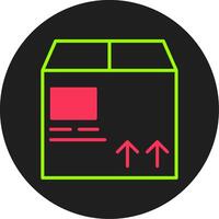 Delivery Box Glyph Circle Icon vector