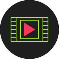 Video Glyph Circle Icon vector