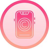 Copyright solid circle gradeint Icon vector