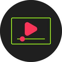 Video Glyph Circle Icon vector