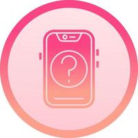 Question solid circle gradeint Icon vector