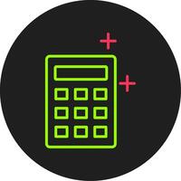 Calculator Glyph Circle Icon vector