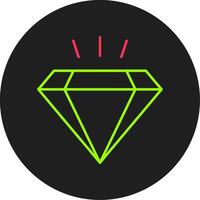 Diamond Glyph Circle Icon vector