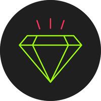 Diamond Glyph Circle Icon vector