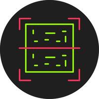 Qr Code Glyph Circle Icon vector