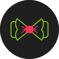 Bow Tie Glyph Circle Icon vector