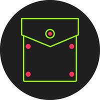 Pocket Square Glyph Circle Icon vector