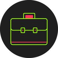 Briefcase Glyph Circle Icon vector