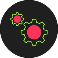 Settings Glyph Circle Icon vector