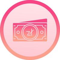 zloty sólido circulo grado icono vector