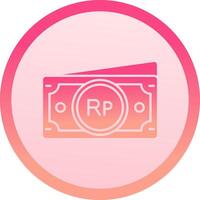 indonesio rupia sólido circulo grado icono vector