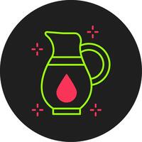 Jug Glyph Circle Icon vector