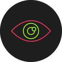 Eye Glyph Circle Icon vector