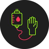 Blood Transfusion Glyph Circle Icon vector