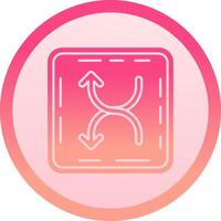 Shuffle solid circle gradeint Icon vector