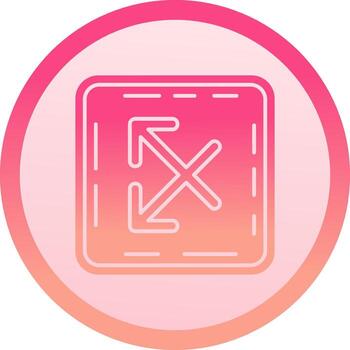 Intersect solid circle gradeint Icon vector