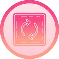 Loop solid circle gradeint Icon vector