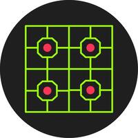 Floor Tiles Glyph Circle Icon vector
