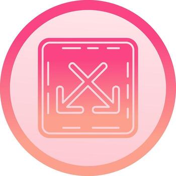 Intersect solid circle gradeint Icon vector