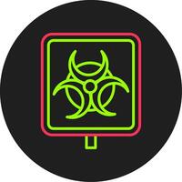 Biohazard Glyph Circle Icon vector