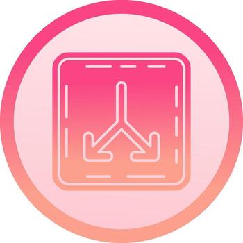 división sólido circulo grado icono vector