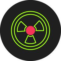 Nuclear Glyph Circle Icon vector