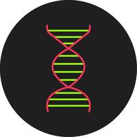 Dna Glyph Circle Icon vector