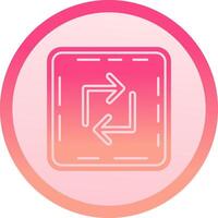 Loop solid circle gradeint Icon vector