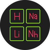 Periodic Table Glyph Circle Icon vector