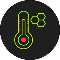 Thermometer Glyph Circle Icon vector