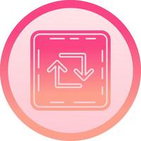 Loop solid circle gradeint Icon vector
