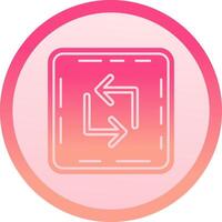 Loop solid circle gradeint Icon vector