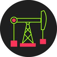 fósil combustible glifo circulo icono vector