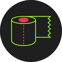 Toilet Paper Glyph Circle Icon vector