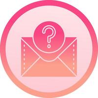 Question mark solid circle gradeint Icon vector