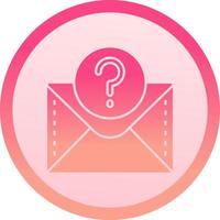 Question mark solid circle gradeint Icon vector