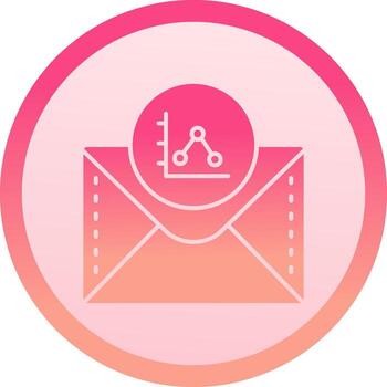 Analytics solid circle gradeint Icon vector
