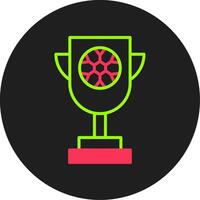 Trophy Glyph Circle Icon vector