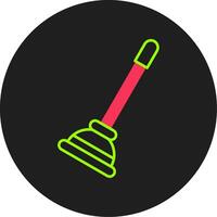 Plunger Glyph Circle Icon vector