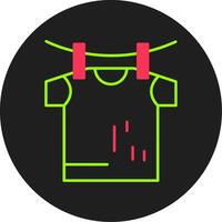 Drying Glyph Circle Icon vector