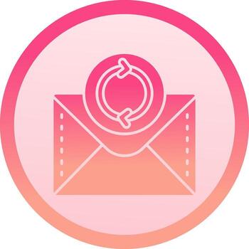 Recycle solid circle gradeint Icon vector