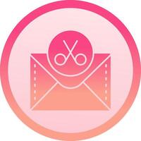 Scissor solid circle gradeint Icon vector