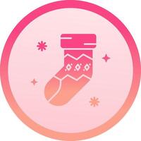 Sock solid circle gradeint Icon vector