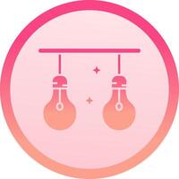 Light solid circle gradeint Icon vector