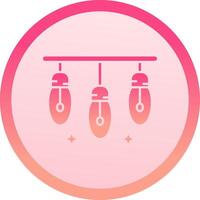 Lights solid circle gradeint Icon vector